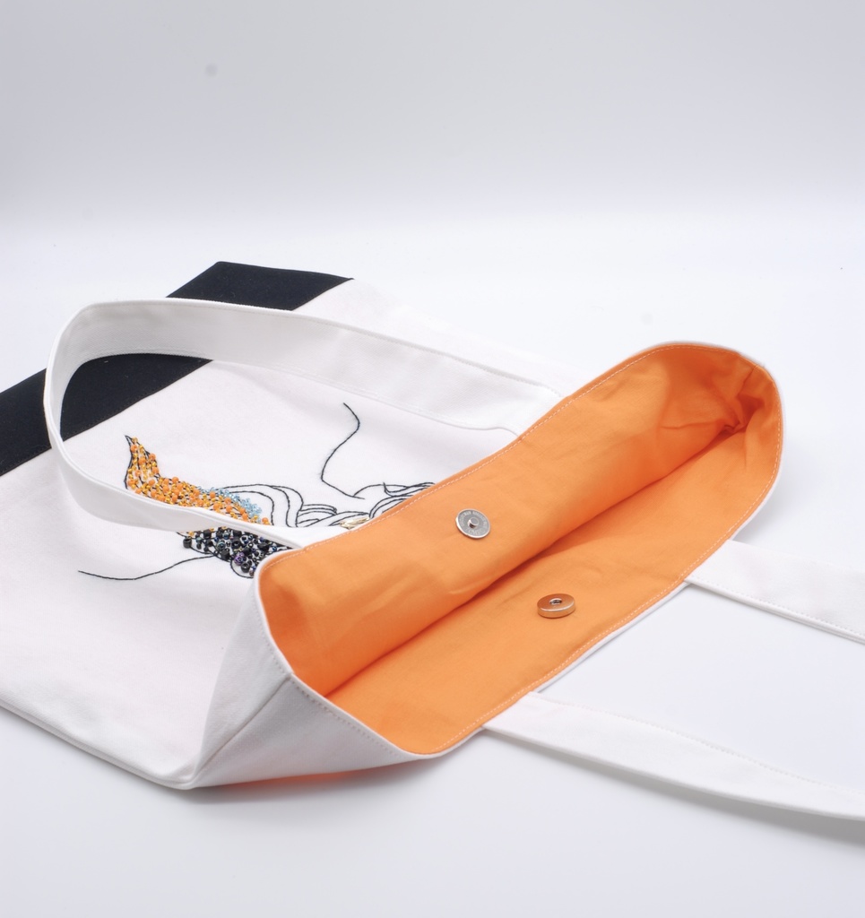 【オーダー】推し色刺繍のトートバッグ