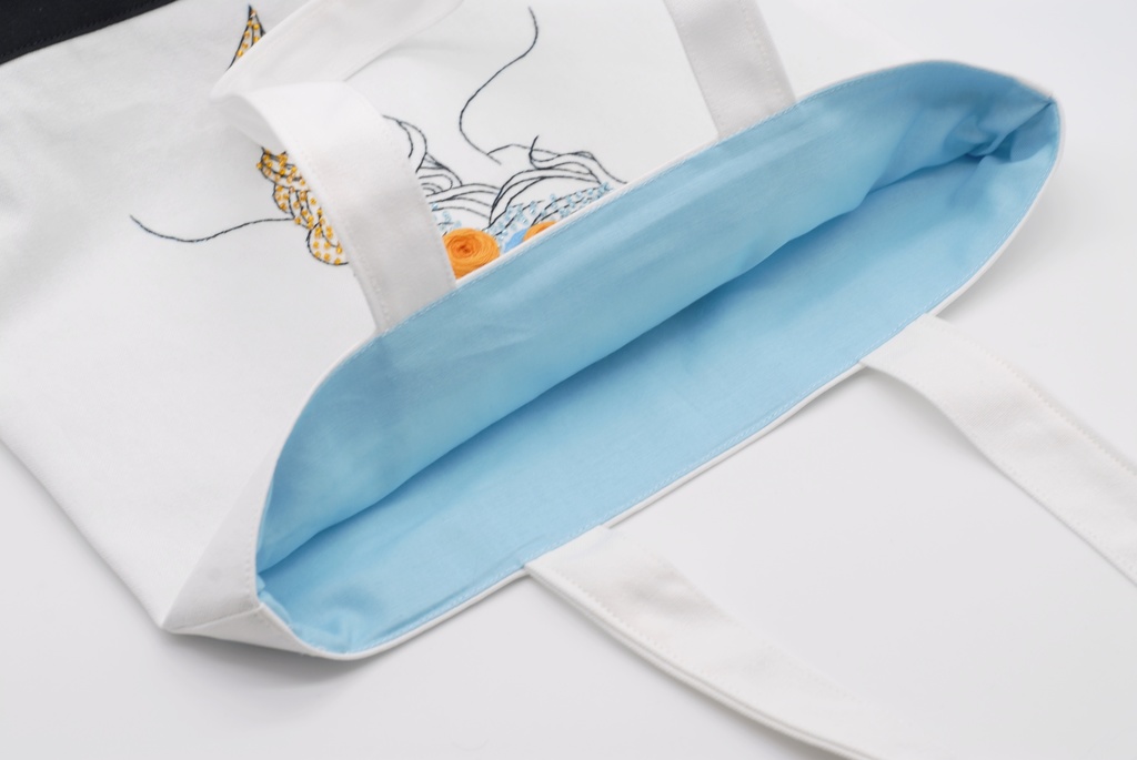 【オーダー】推し色刺繍のトートバッグ