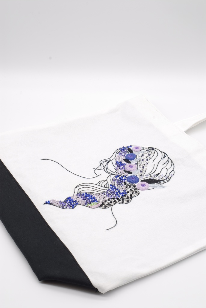 【オーダー】推し色刺繍のトートバッグ