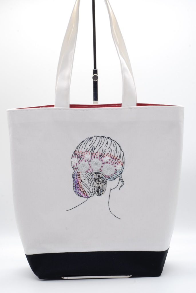 【オーダー】推し色刺繍のトートバッグ