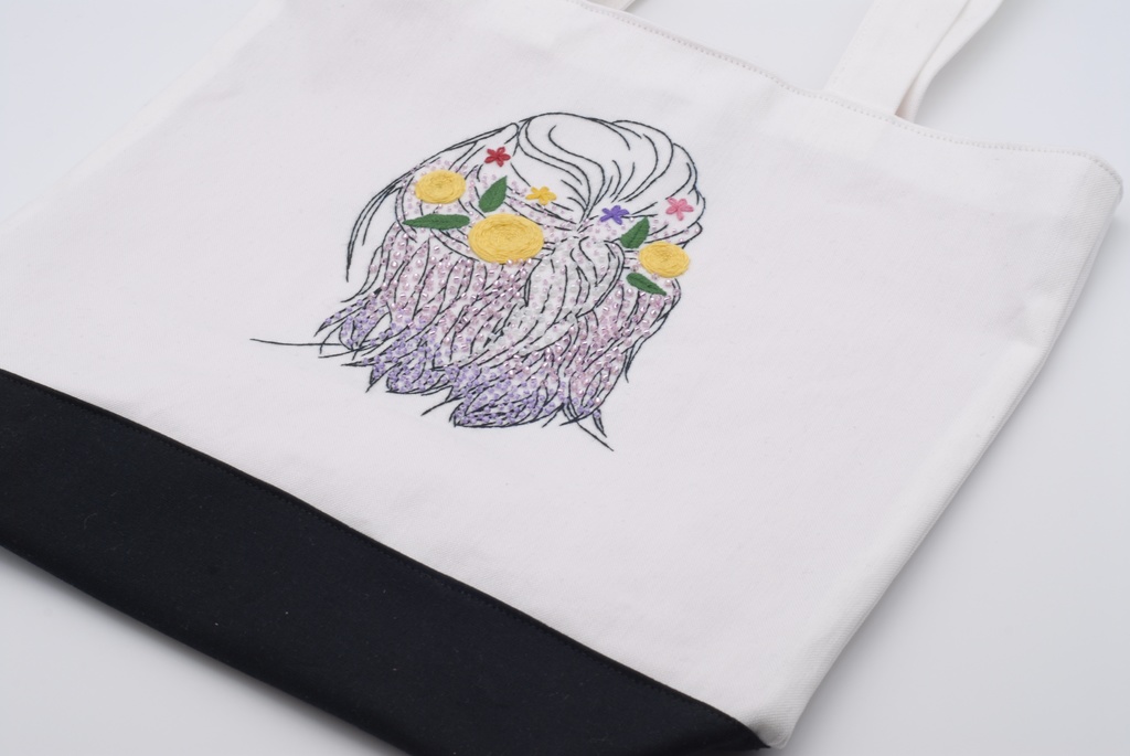 【オーダー】推し色刺繍のトートバッグ