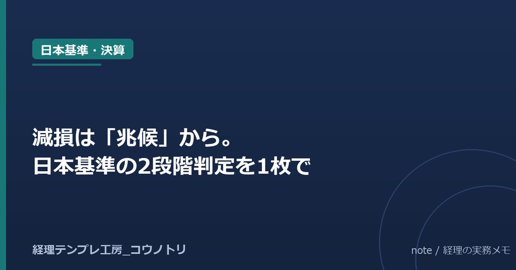 【無料】固定資産 減損の兆候 セルフ診断（日本基準）｜13問で「兆候あり」かを確かめる2ページのPDF