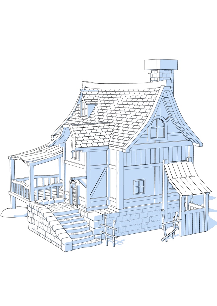 3Dファンタジー風民家(CLIP STUDIO版)