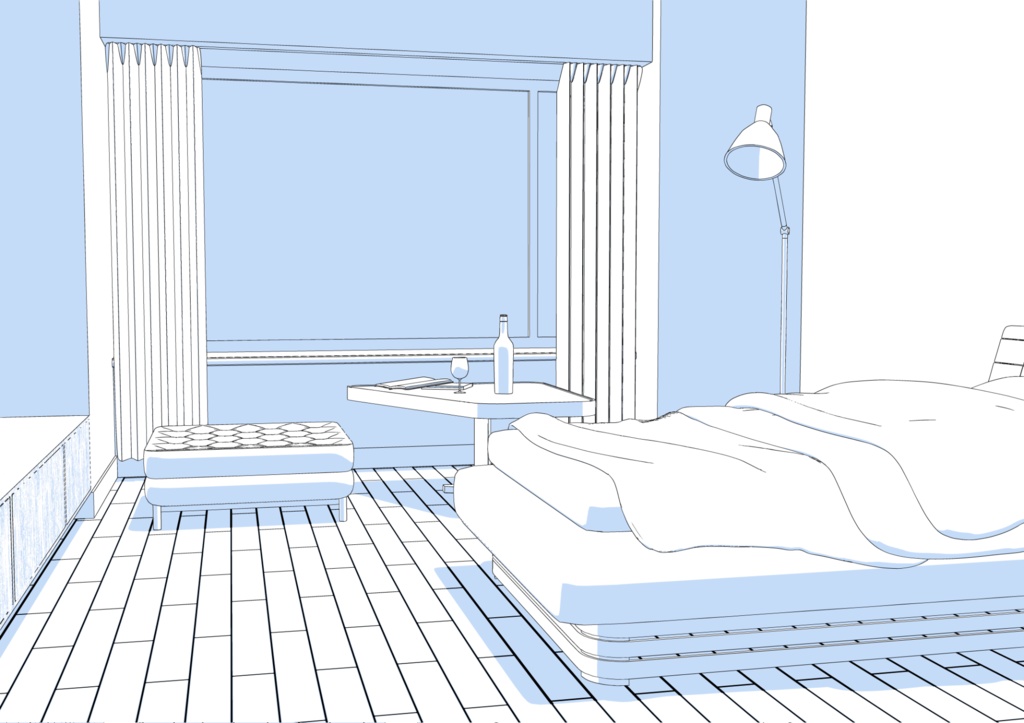 3Dベッドルーム