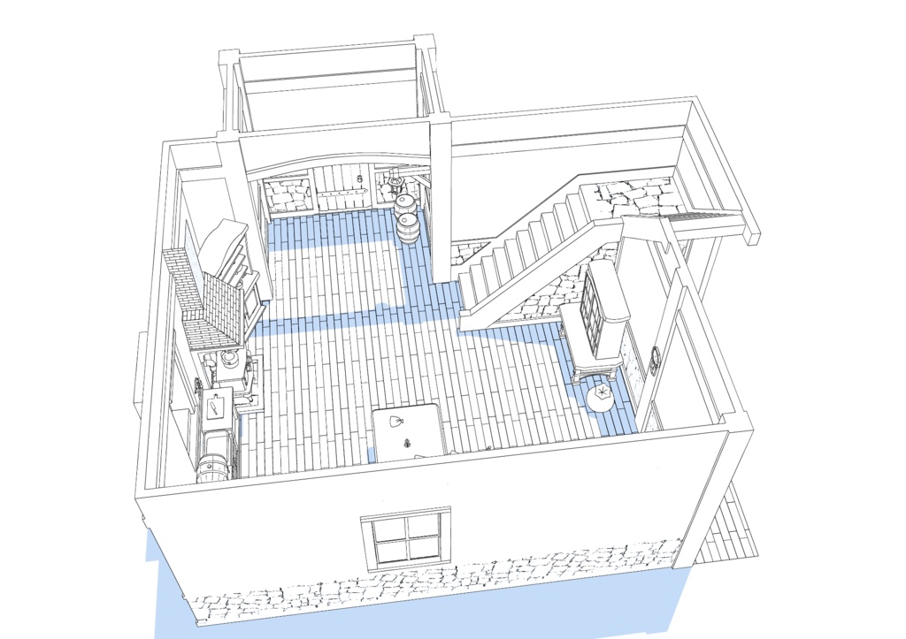 3Dファンタジー風民家室内01
