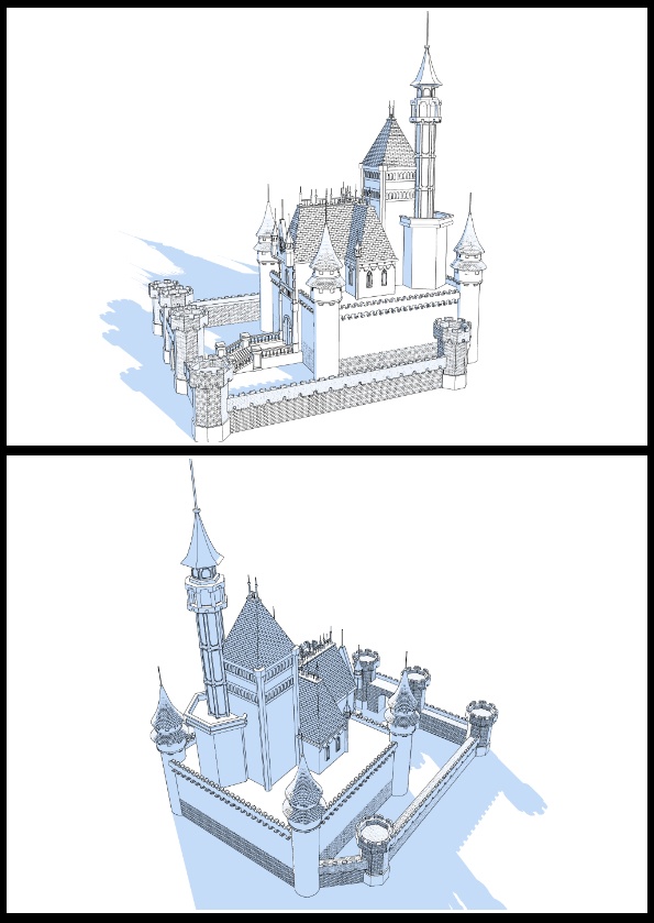 3Dファンタジー風城01~02&宮殿セット