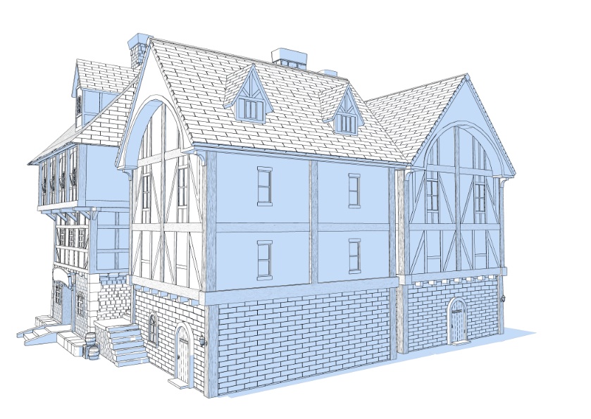 3Dファンタジー風宿屋