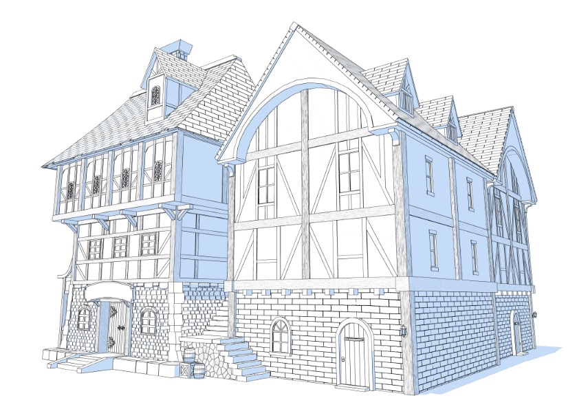 3Dファンタジー風宿屋