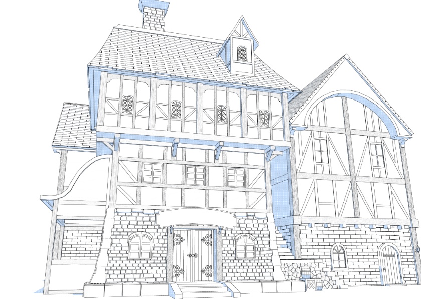 3Dファンタジー風宿屋