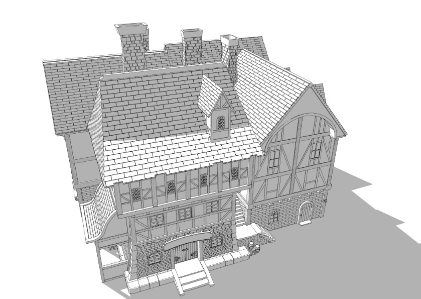 3Dファンタジー風宿屋