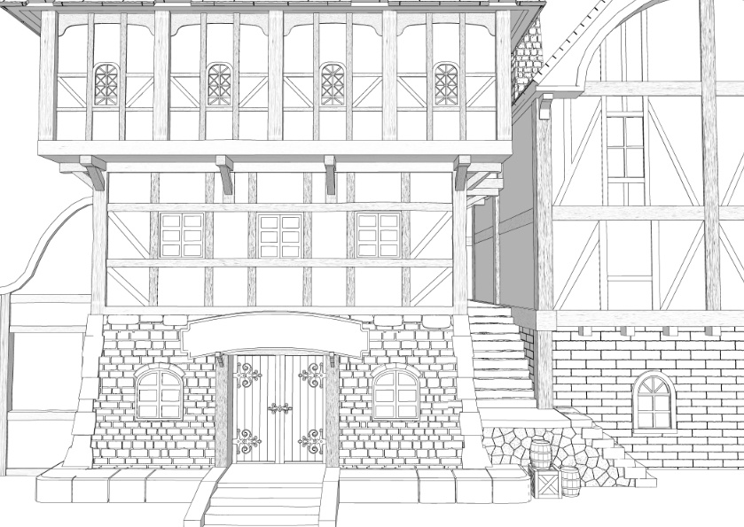 3Dファンタジー風宿屋