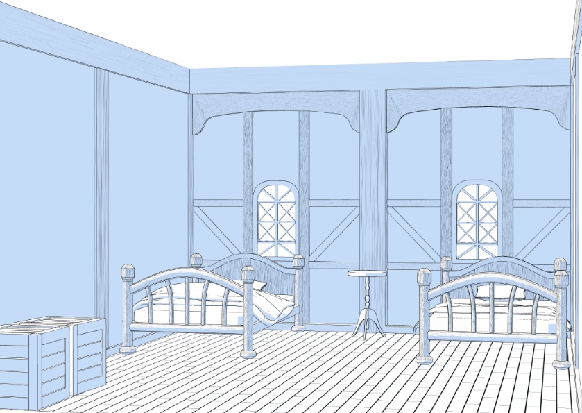 3Dファンタジー風宿屋