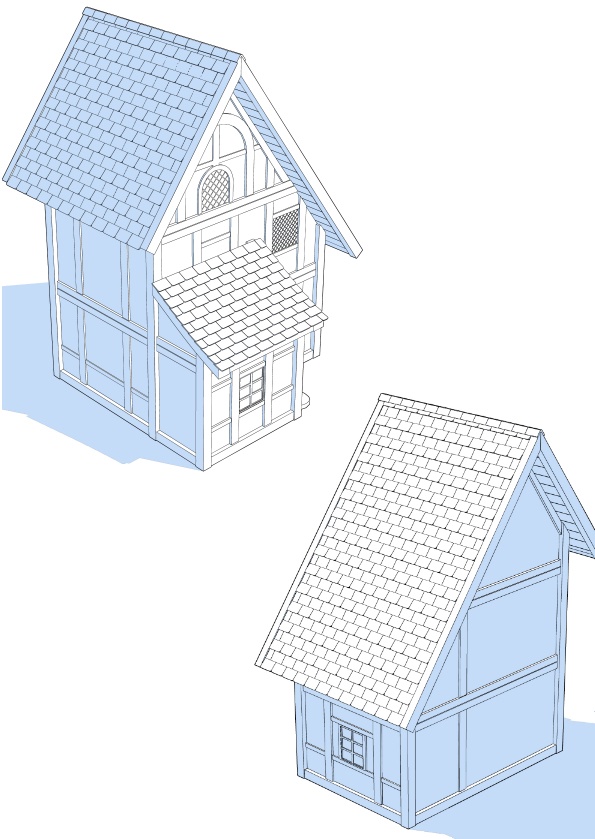 3Dファンタジー風民家03~06