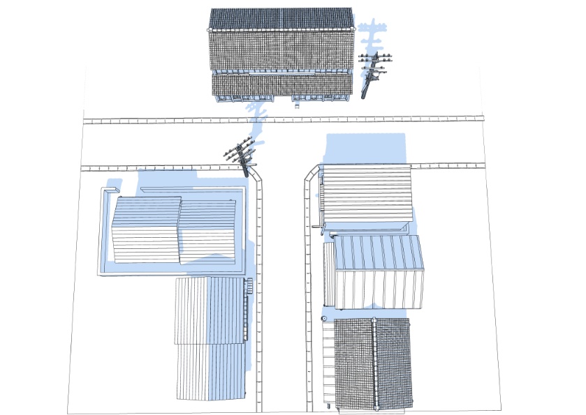 3Dレトロな住宅街