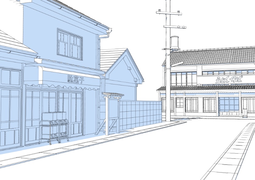 3Dレトロな住宅街
