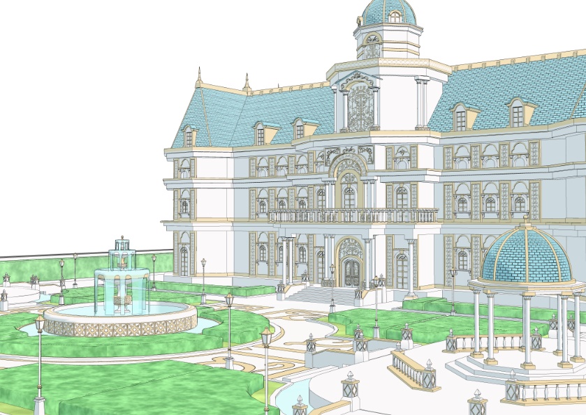 3Dファンタジー風邸宅セット