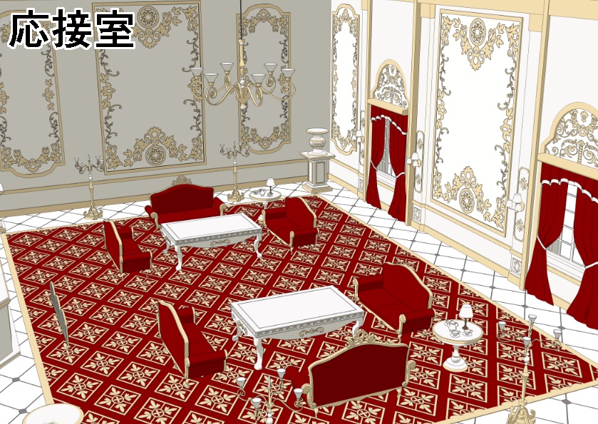 3Dファンタジー風邸宅セット