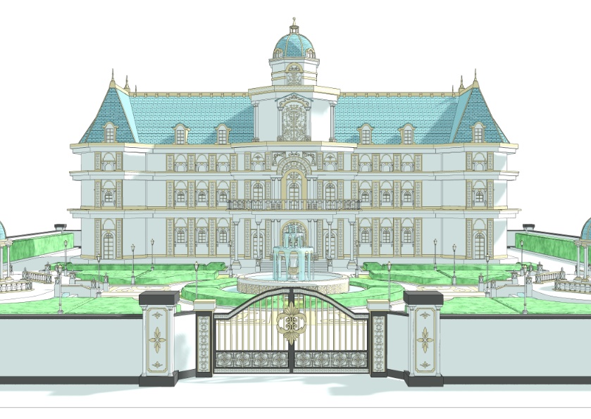 3Dファンタジー風邸宅セット