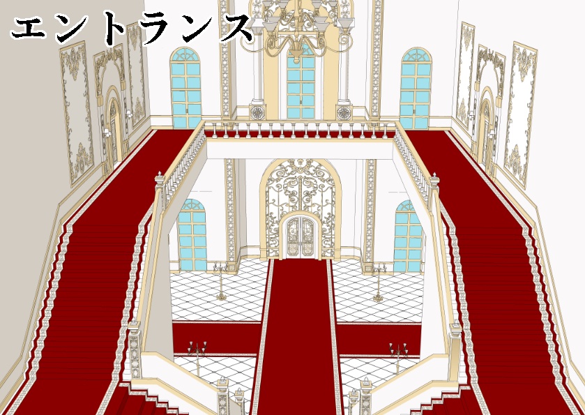 3Dファンタジー風邸宅セット