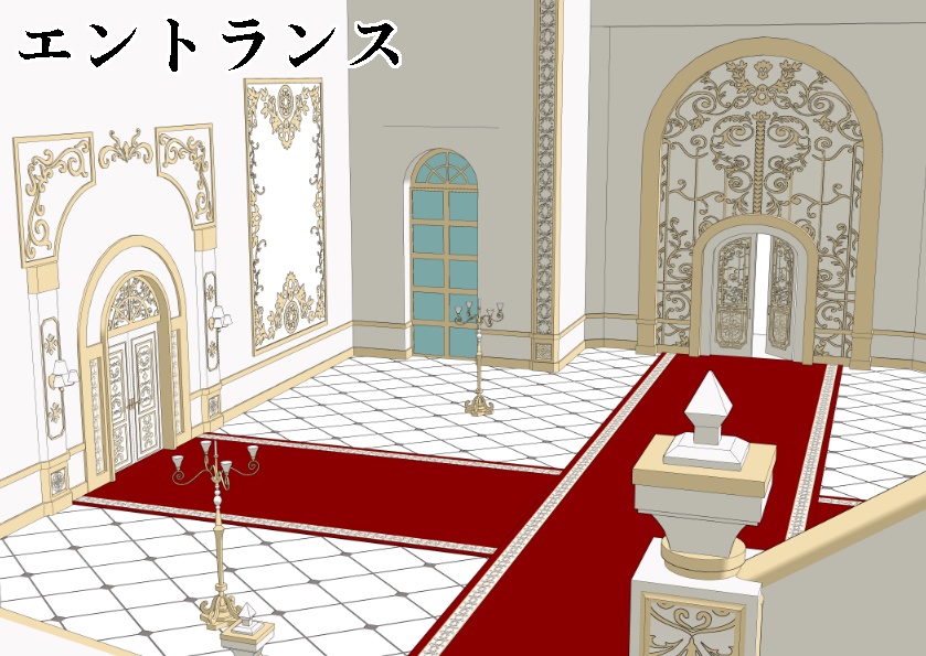 3Dファンタジー風邸宅セット