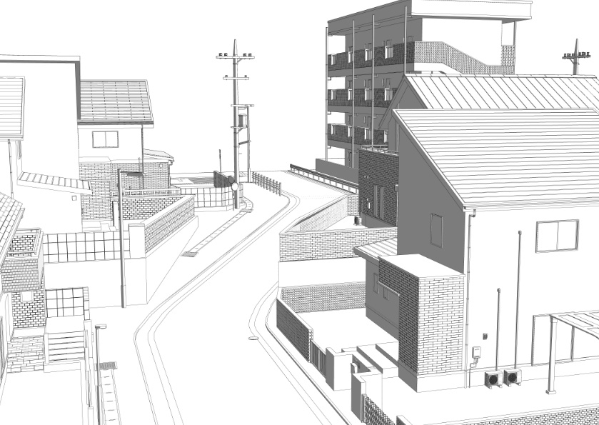 3D住宅街03