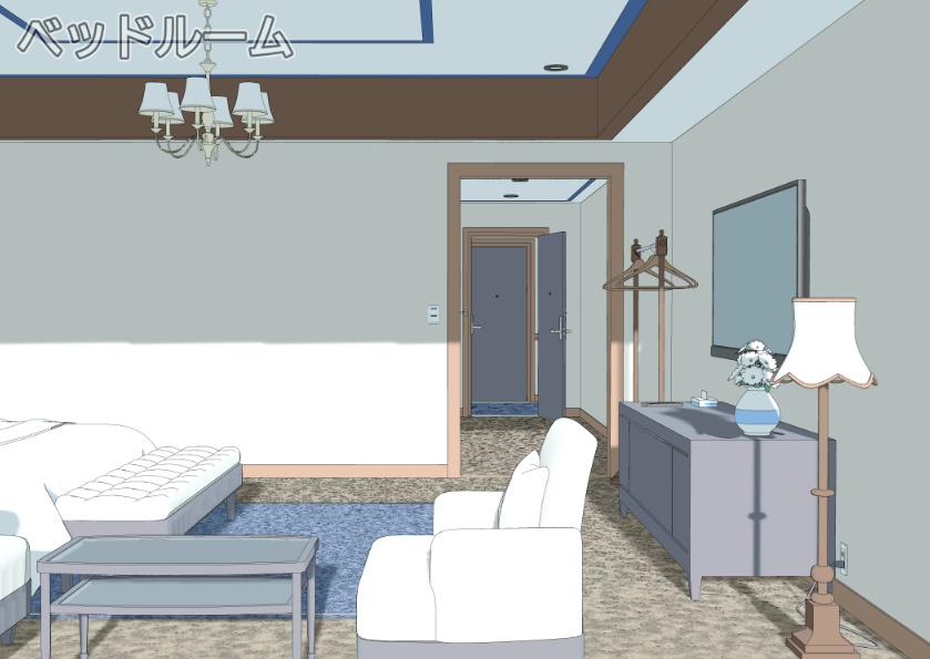 3Dホテルルーム