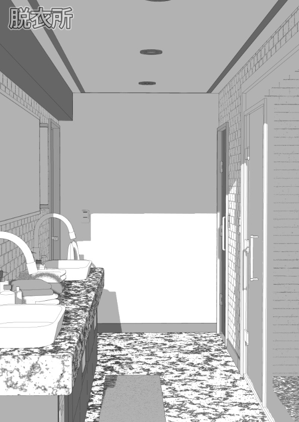 3Dホテルルーム