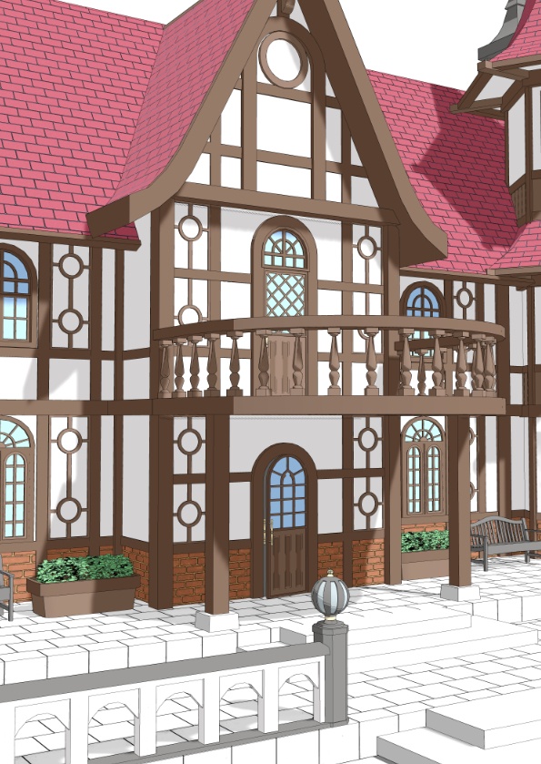 3Dファンタジー風民家民家8~10