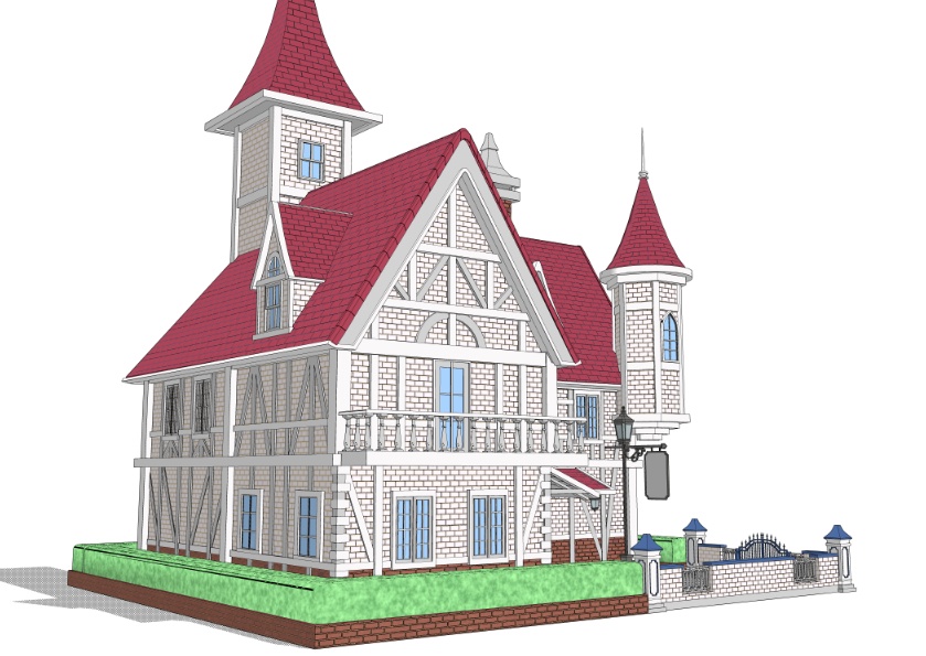 3Dファンタジー風民家民家8~10