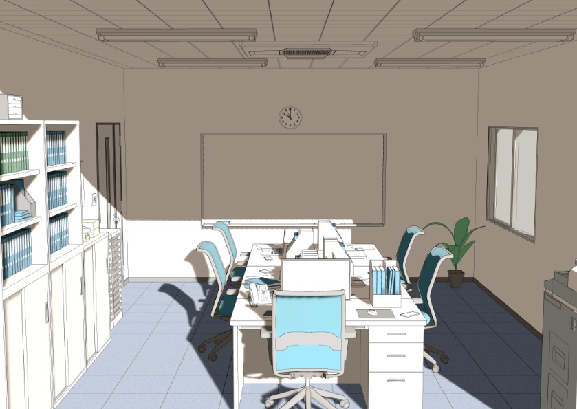 3D小規模オフィス