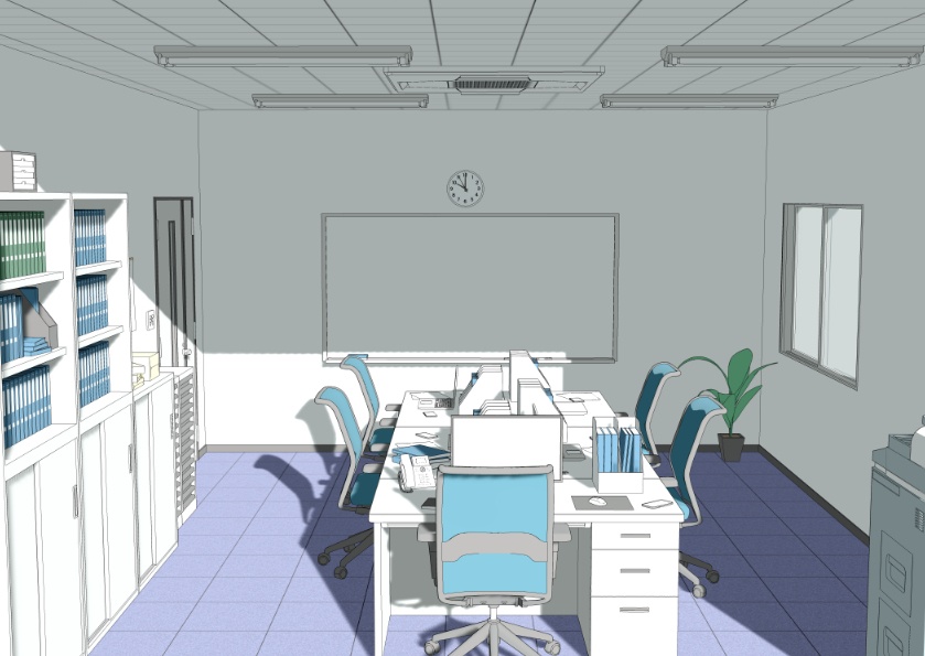 3D小規模オフィス