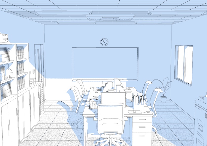 3D小規模オフィス