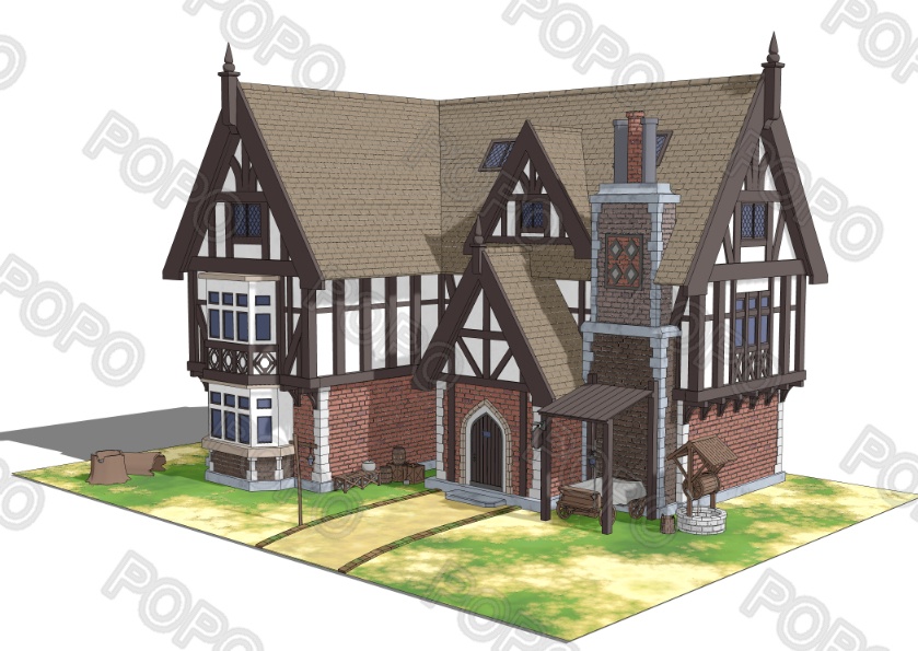 3Dファンタジー風民家12