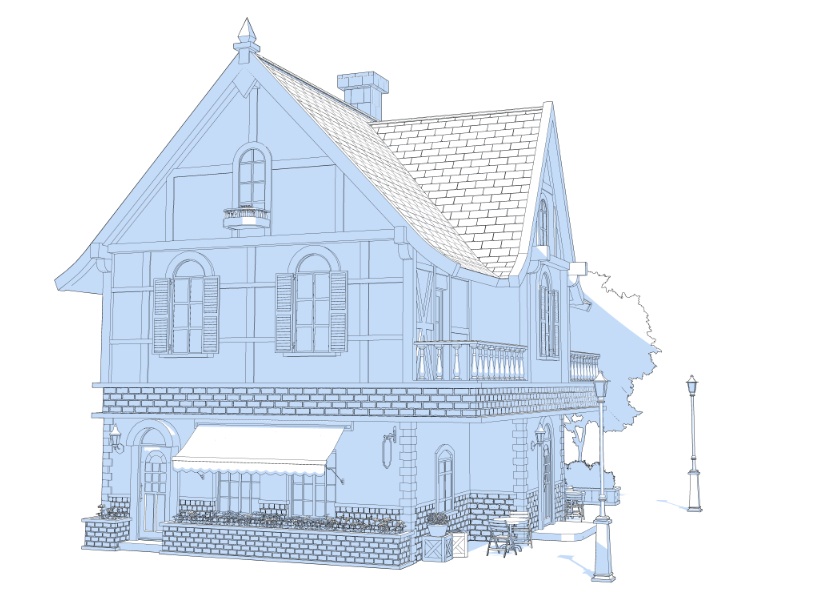 3Dファンタジー風民家07