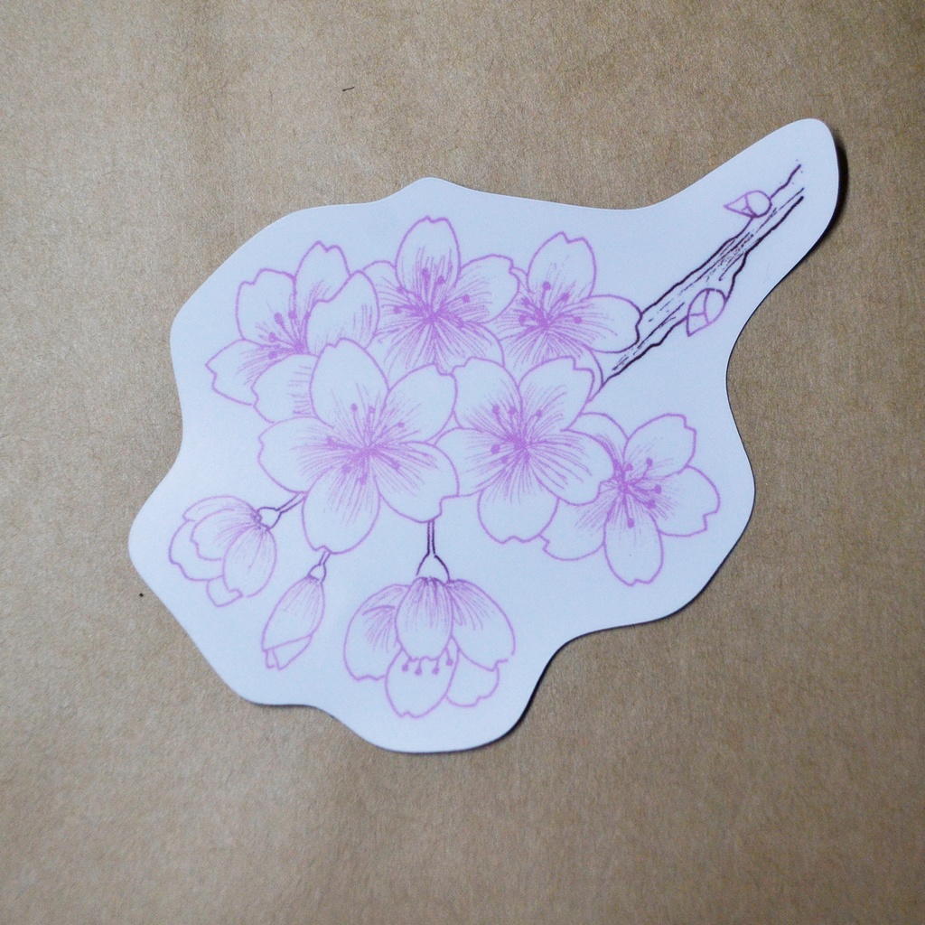 植物ステッカー　ver.桜