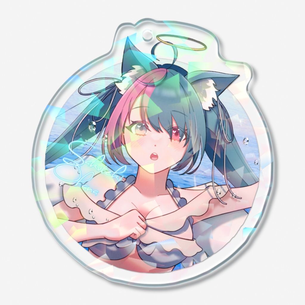 【桜滴おはな】ホログラムアクリルキーホルダー (2025夏ver.)