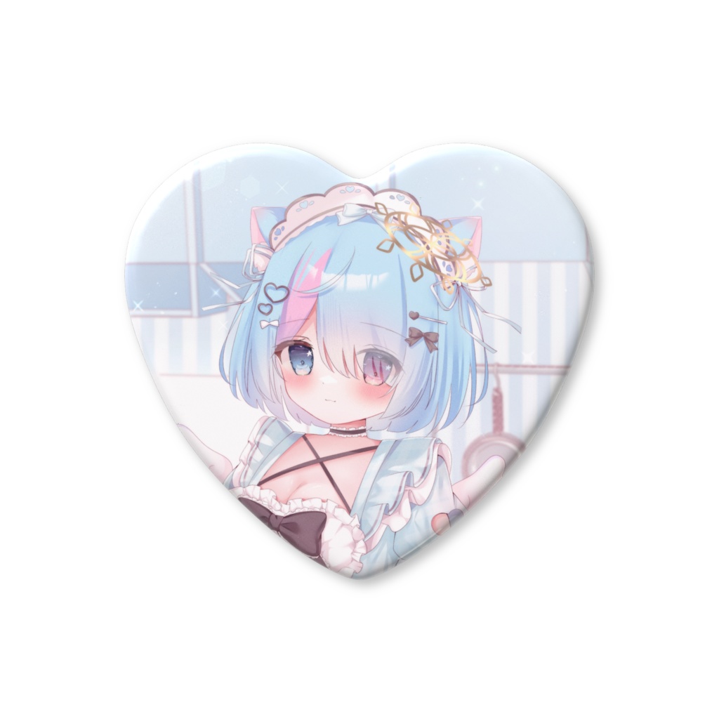 【桜滴おはな】ハート缶バッジ (2026バレンタインver.)【常設】