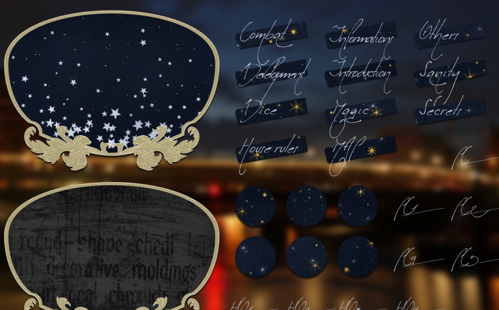 【無料52種~】ハロウィンと魔法の夜のお部屋セット【APNG素材あり】