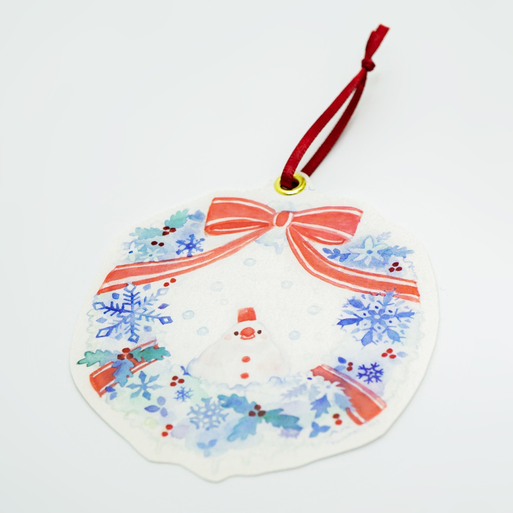 文鳥のクリスマスカード