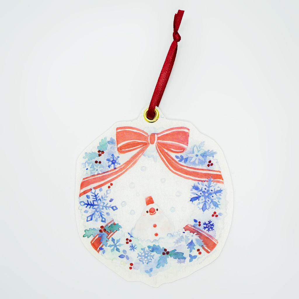 文鳥のクリスマスカード