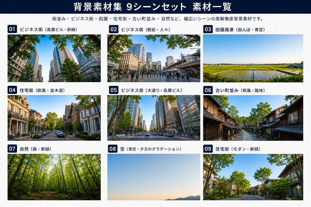 春の快晴の空|爽やかな横型背景素材集【商用利用OK】