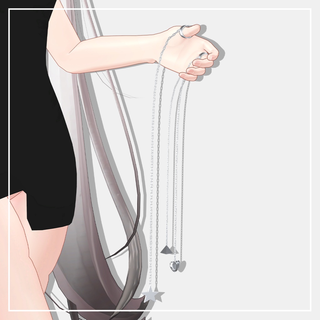 【VRC】 Chain Drop Ring Set