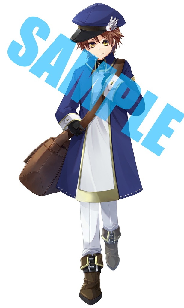 【ゲーム/TRPG/立ち絵】青系ファンタジーキャラクターセット