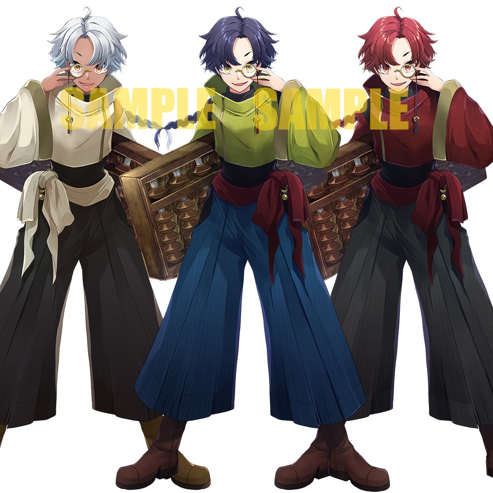 【ゲーム/TRPG/立ち絵】商人/両替屋風なそろばん少年/アジア風【商用利用可】