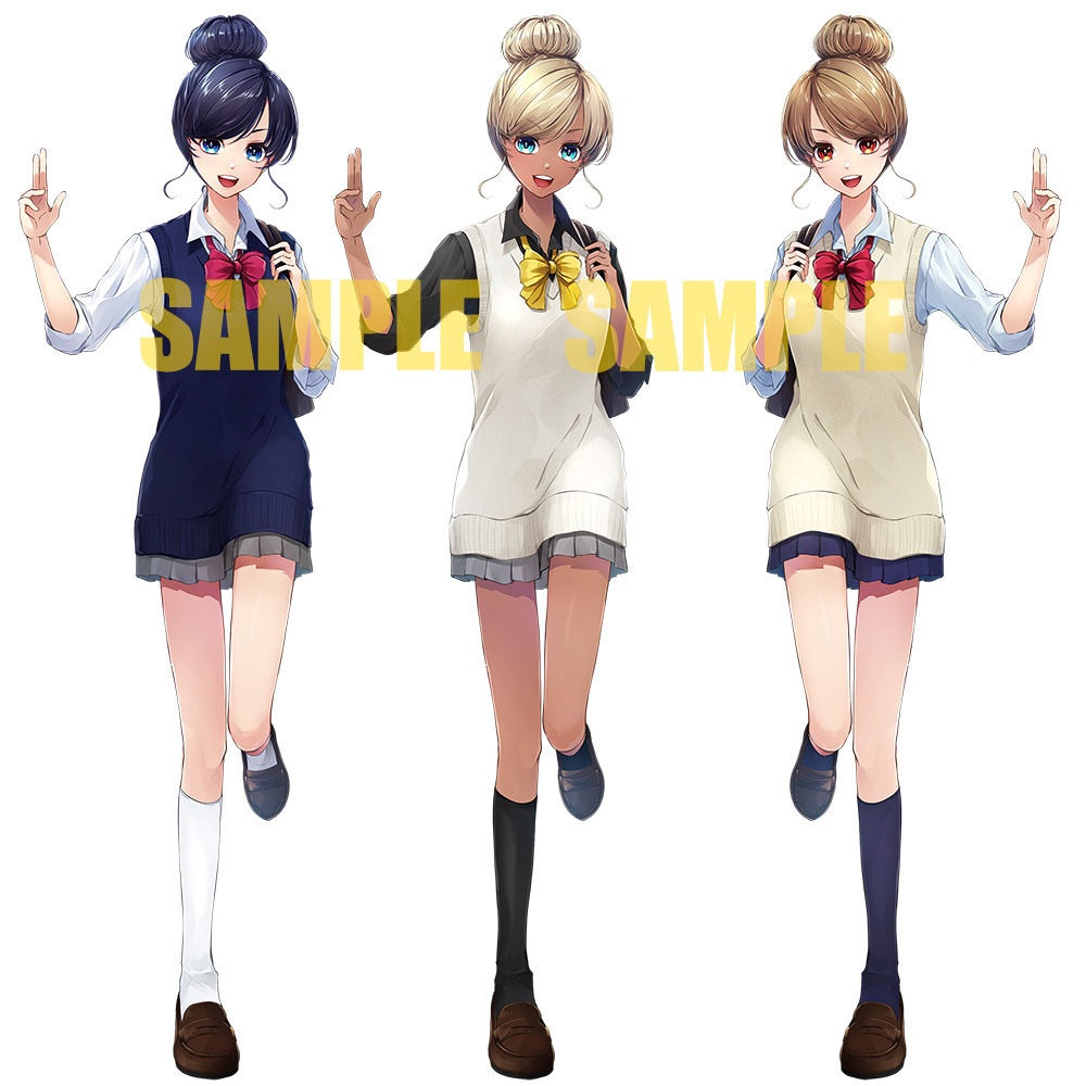 【ゲーム/TRPG/立ち絵】お団子女子高生【商用利用可】