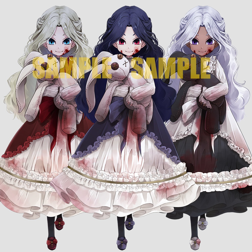 【ゲーム/TRPG/立ち絵】人形を持った少女/幼女/ホラー差分あり【商用利用可】