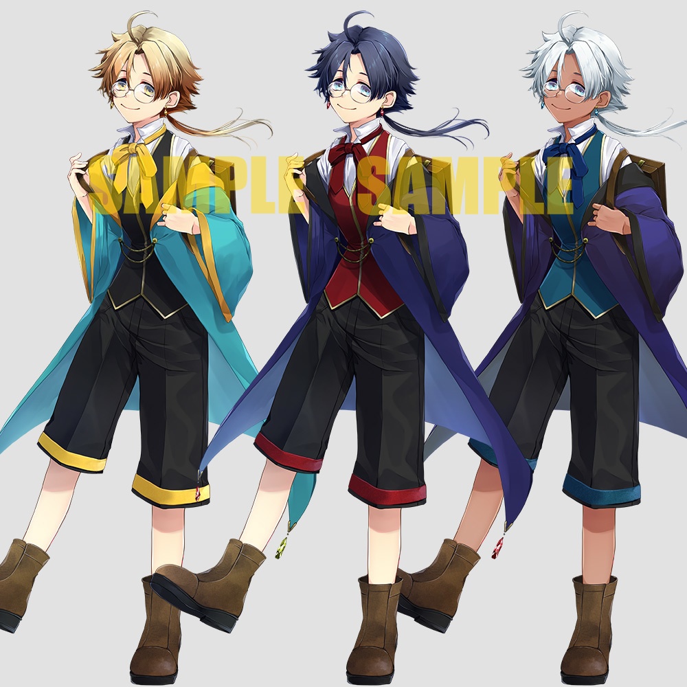 【ゲーム/TRPG/立ち絵】学者・錬金術師風少年/ファンタジー【商用利用可】