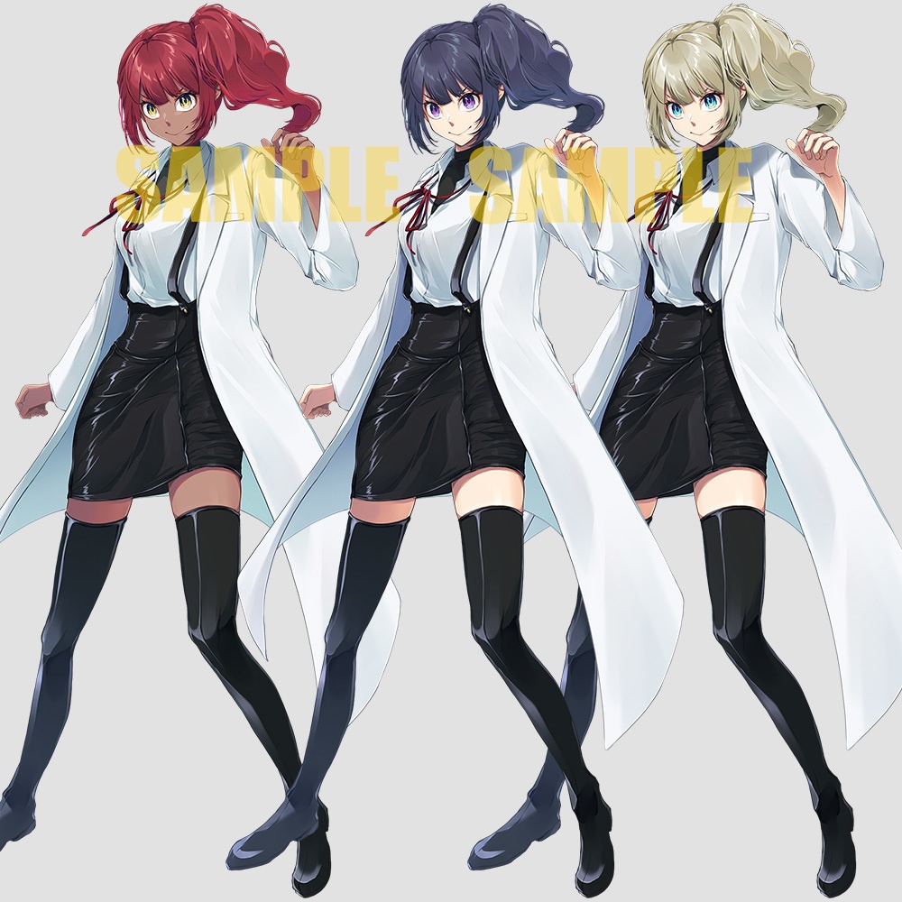 【ゲーム/TRPG/立ち絵】白衣女子/理系女子/医師/科学者/研究者【商用利用可】