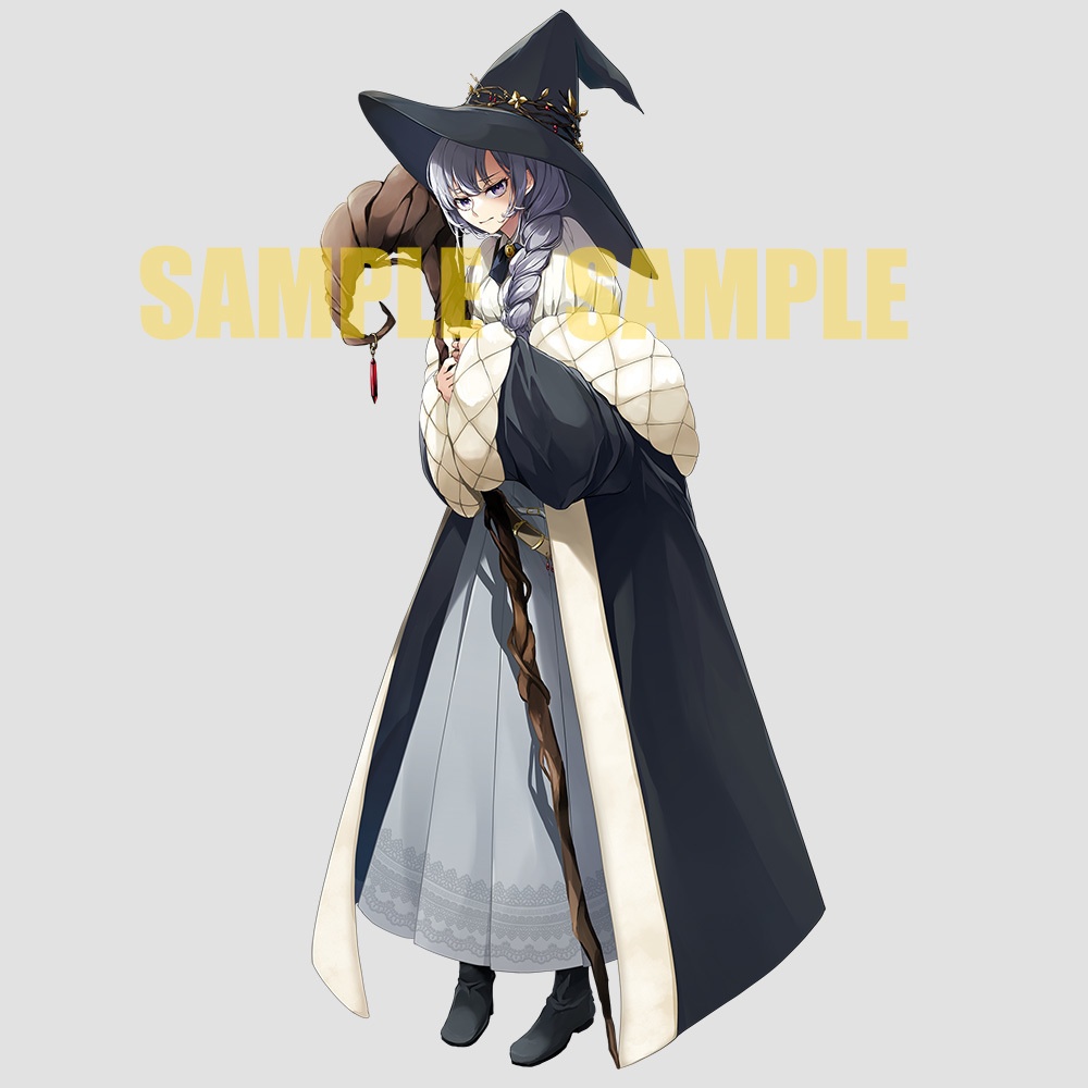 【ゲーム/TRPG/立ち絵】気が弱そうな魔女/魔法使い/女性/ファンタジー【商用利用可】