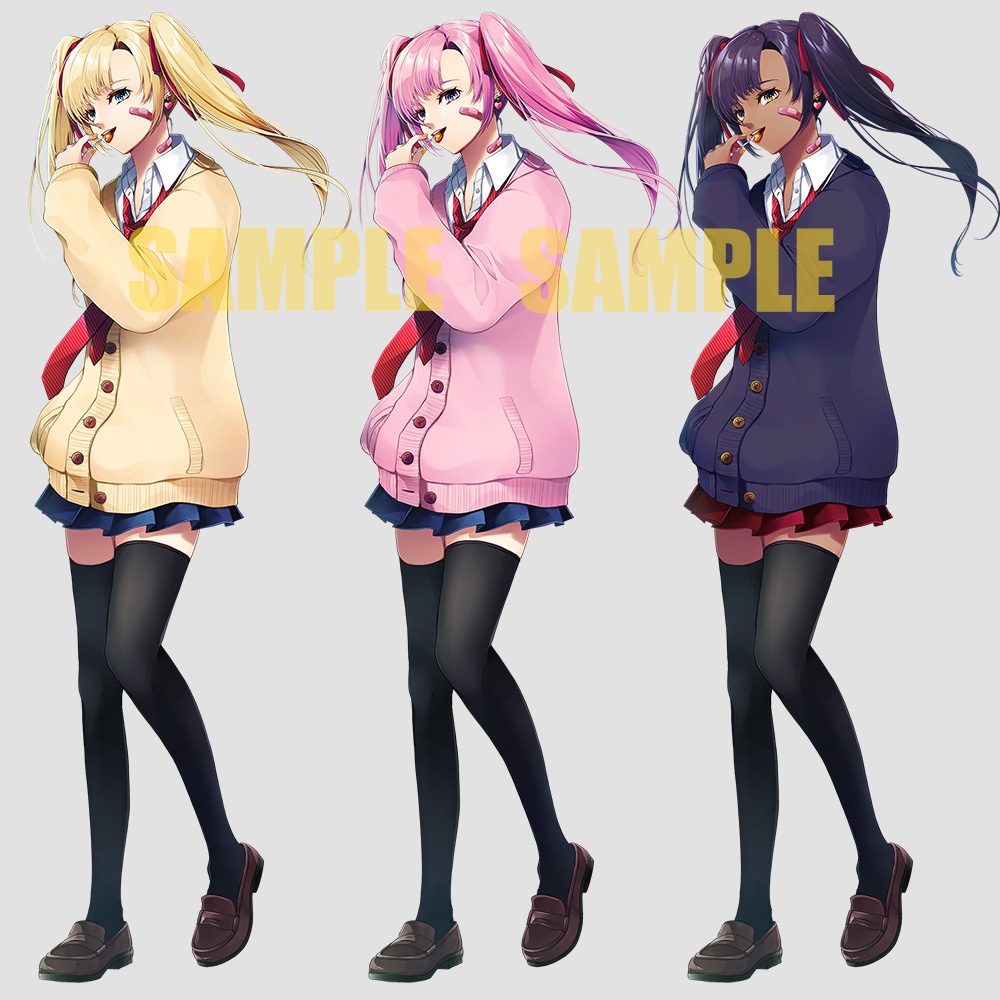 【ゲーム/TRPG/立ち絵】ツインテール/女子高生/女子中学生/現代【商用利用可】